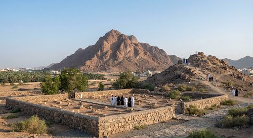 Panoramic Mount Uhud and Archers Hill Madinah